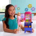 Barbie and Teresa Recipe for Friendship Fashion Doll & Playset, Malibu at The Market Theme with 11 Accessories Including Market Stand & Food