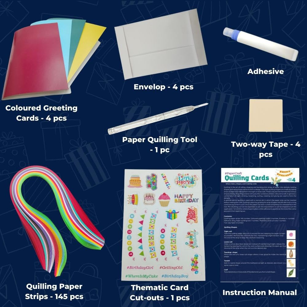 Toykraftt Paper Quilling Craft Paper Quilling Set DIY Craft Kits for Boys Girls Birthday Gift for Kids Craft Set for Kids 7 to 12 Years Old - Multicolor