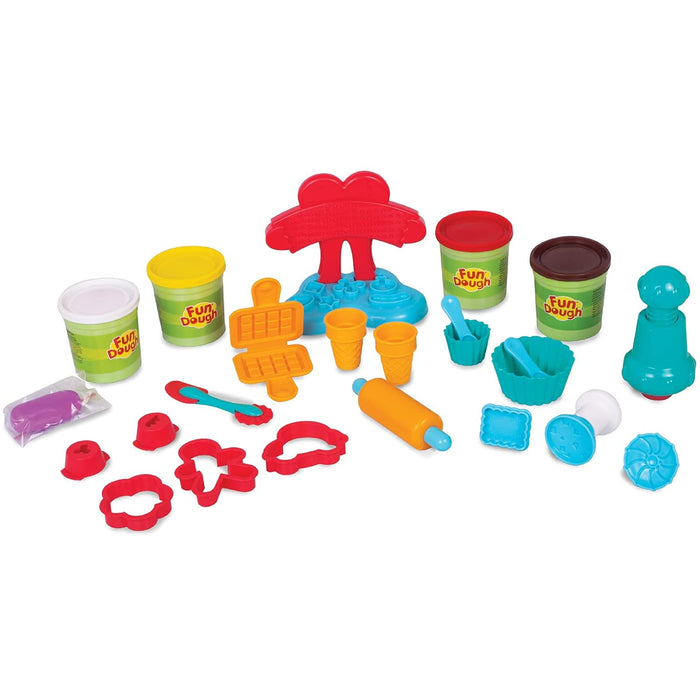 Fun Dough Fundough Funskool Playset Candy Rush, Food Themed Playset, Multicolour, Dough, Toy, Shaping, Sculpting, 3 Years and Above