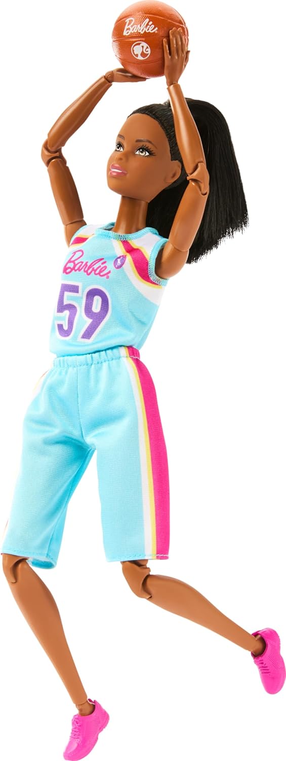 Barbie Made to Move Doll & Accessories, Brunette Basketball Player