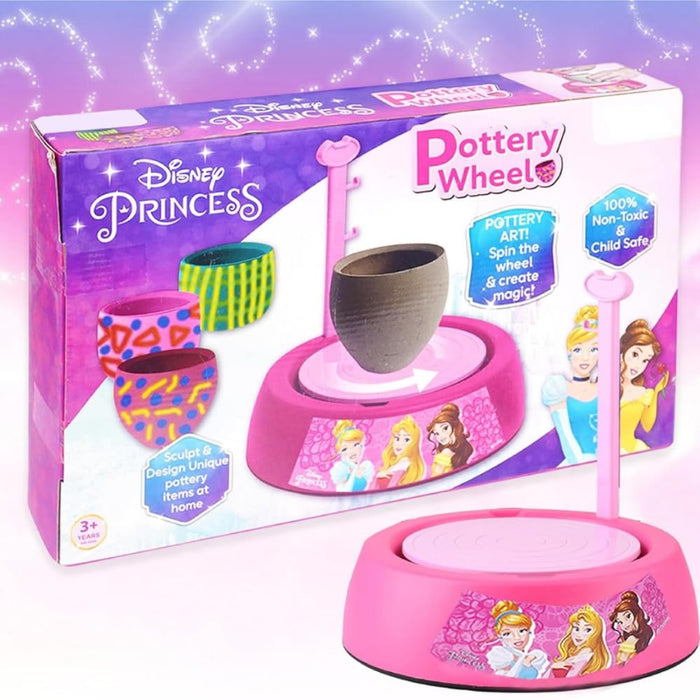 Pottery Wheel Princess Art Set |Battery Operated Pottery Wheel & Painting Kit for Beginners with Modeling Clay, Sculpting Clay & Tools|Arts & Crafts for Boys and Girls Age 5-12 yrs+