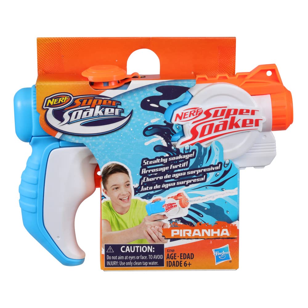 Super Soaker Nerf Piranha Toy Water Blaster for Holi - Trigger Action, Pichkari for 6 Year Old Kids, Branded Toy Pichkari for Holi Festival