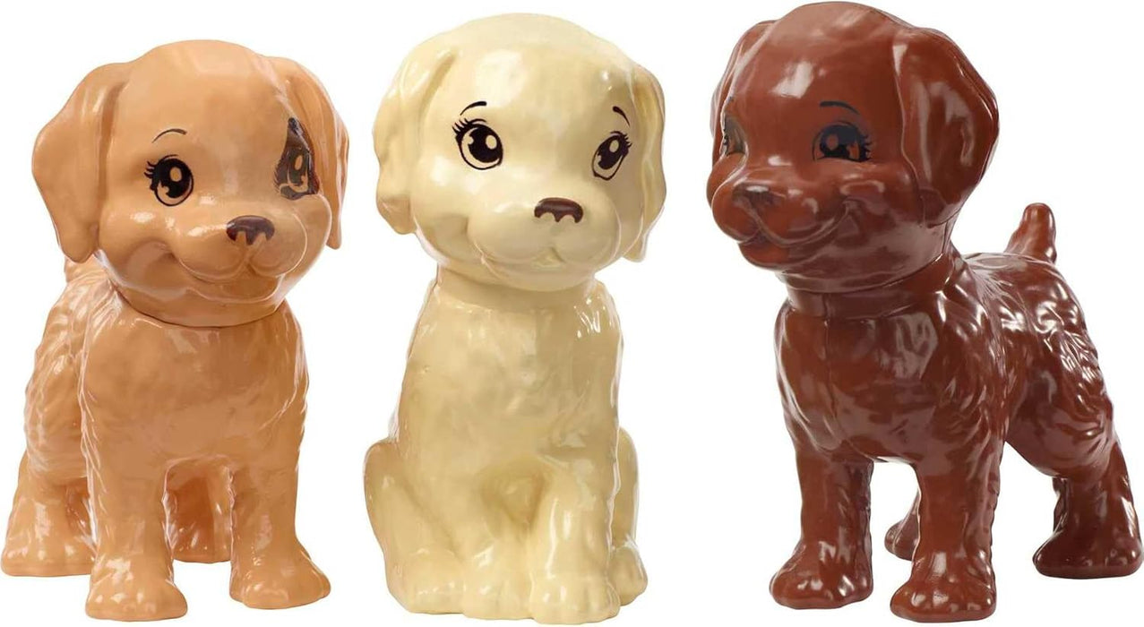 Barbie Doll, Blonde, and Playset with 3 Puppies, Bathtub and Accessories