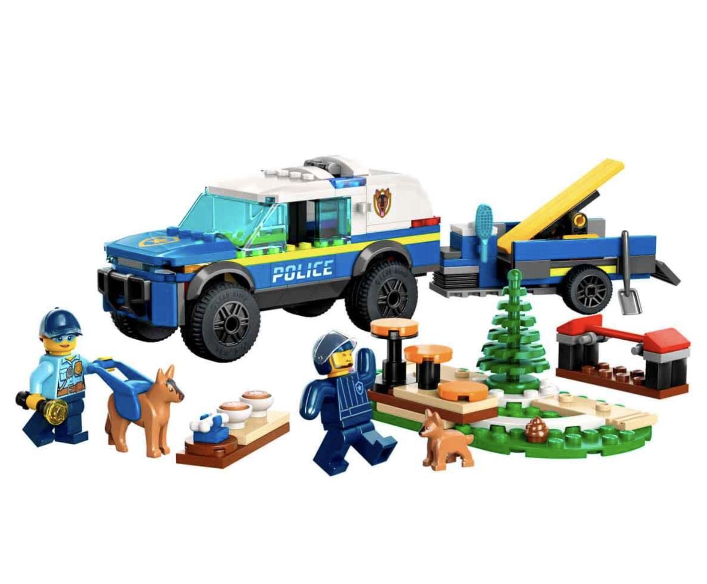 LEGO City Mobile Police Dog Training 60369 Building Toy Set (197 Pcs),Multicolor