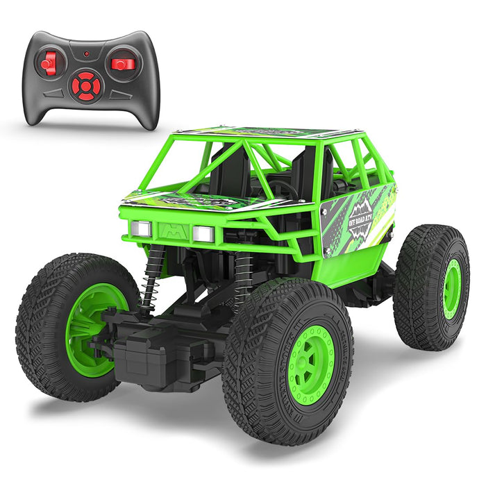 Mirana Duster 2WD Rock Crawler 4x4 | Rechargeable Offroad Monster Truck | High Speed ATV RC Car with Nitro Boost | Remote Control Car Toys for Kids | Made in India (2 Wheel Drive, Green)