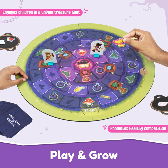 Bloomingo Board Game - Gilly Gilly O Gella: Magical Adventure Game for Kids & Adults; Make magical potions potions & Reach to Treasure before other Mages