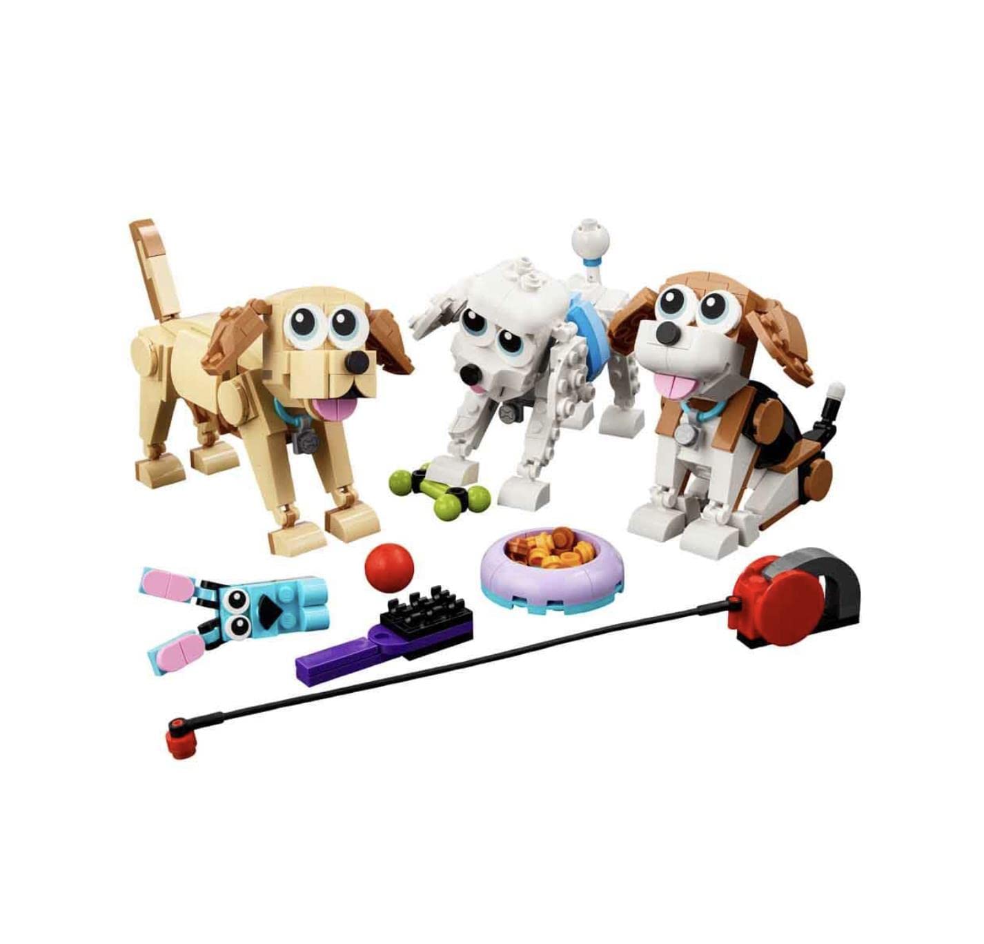 LEGO Creator Adorable Dogs 31137 Building Toy Set (475 Pieces)|Multicolor