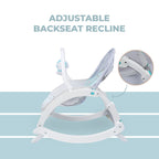 R For Rabbit Rock N Play Baby Rocker|Feeding Chair With Vibration & Soothing Music, Adjustable Backrest|Arc-Shaped Legs For Rocking Mode|3 In 1 Functionality Detachable Toy Bar|6 Months Warranty|Green