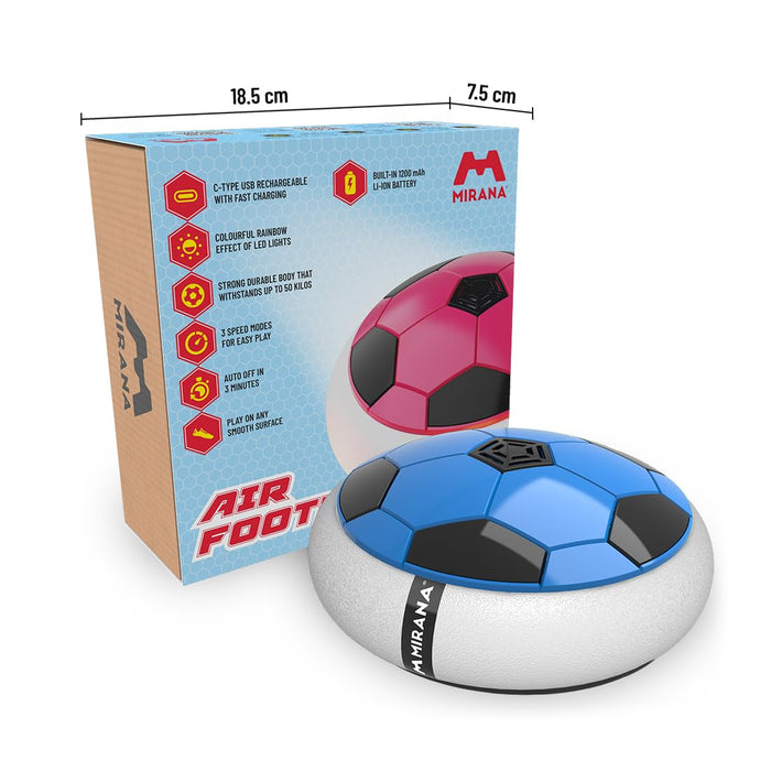 Mirana C-Type USB Rechargeable Hover Football Indoor Floating  | Air Football Neon Lite | Made in India Fun Toy Best Gift for Boys and Kids