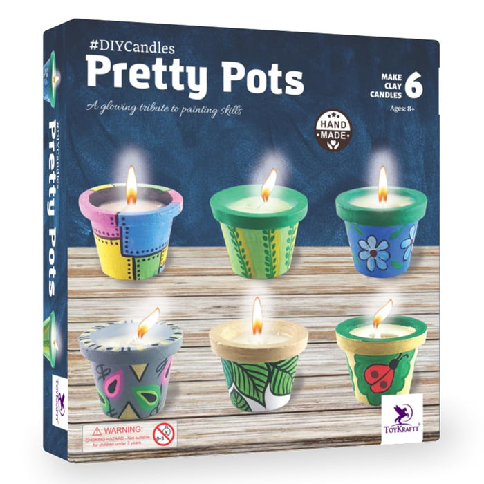 TOYKRAFTT Art and Craft kit| Pot Painting Kit| DIY Candle Making Kit for Age 8 to 12 - Candles from Pretty Pots