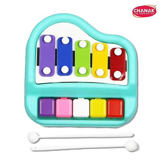 Chanak Musical Xylophone Plastic Piano Toy for Kids, Musical Piano Xylophone for Kids, Non-Toxic Suitable for Children Above 3 Years, BIS Approved (Piano Blue)