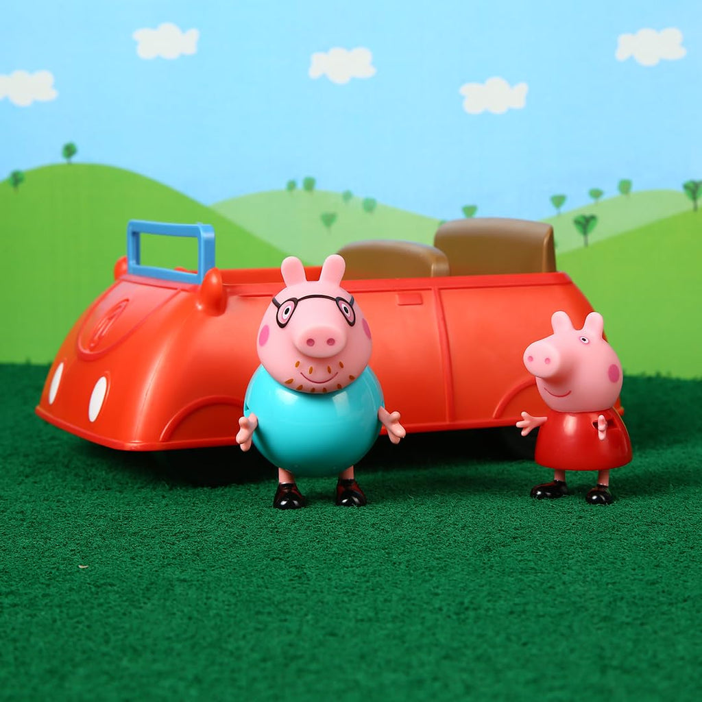 PEPPA PIG Peppa's Family Red Car with Sound Effects, Includes 2 Figures, Peppa's Preschool Toy 3 Years and Up,