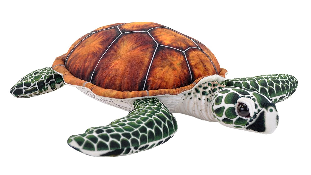 WILD REPUBLIC Living Ocean Green Sea Turtle II, Stuffed Animal, 20 Inches,