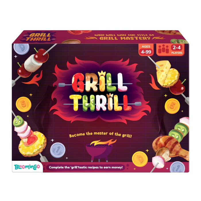 Bloomingo Board Game - Grill Thrill: Fun & Engaging Grilling Culinary Game; Make Fun Grill recipies Culinary Creativity