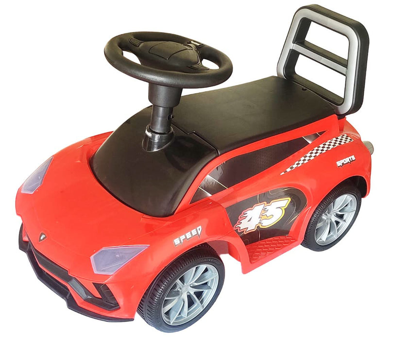 Brunte Ride on & Car for Kids with Music & Horn Steering, Push Car for Baby with Backrest, Safety Guard, Under Seat Storage & Big Wheels, Ride on for Kids 1 to 3 Years Upto 75 Kgs