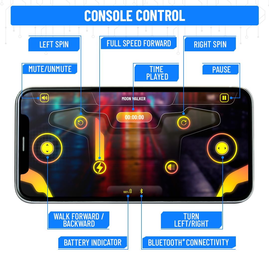 Mirana Moonwalker | Smart Interactive AI Walking & Talking Robot | USB Rechargeable Type-C | in-Built Bluetooth Speaker | Remote & App Controlled Toy for Kids