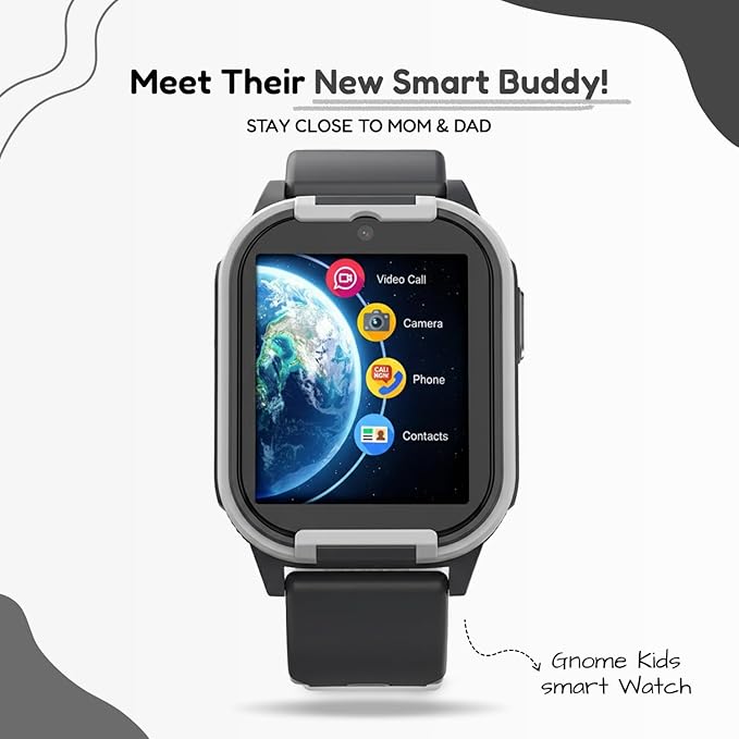 SPIKY Gnome Kids Smartwatch | with HD 4G Video & Voice Calling | IP67 Waterproof, GPS - LBS Tracking - WiFi, Geo Fencing, SOS Button | Best Smartwatch for Kids Boys & Girls