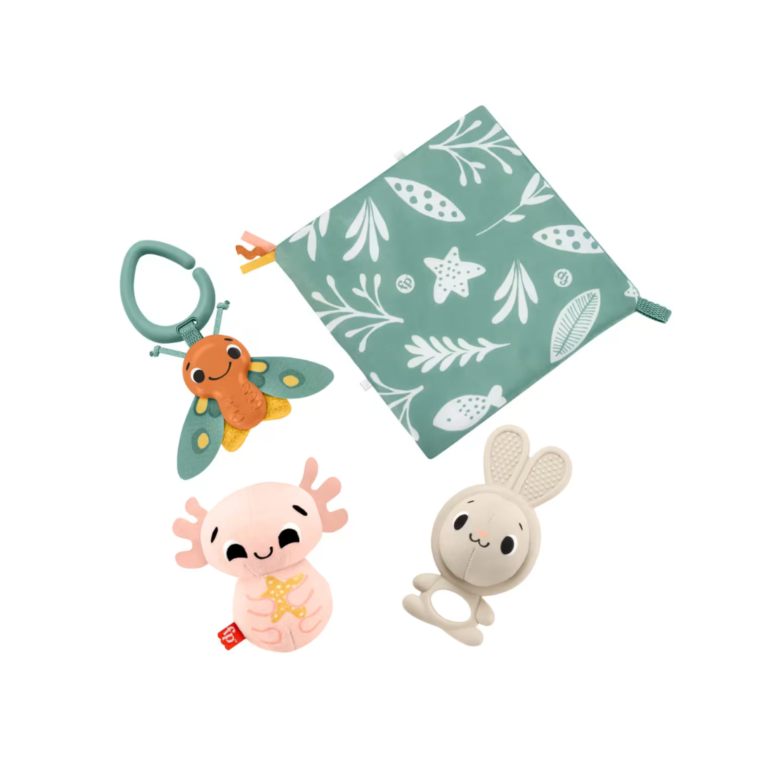 Fisher Price So Many Senses Gift Set, 4 Baby Sensory Toys With Fine Motor Activities