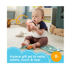 Fisher Price So Many Senses Gift Set, 4 Baby Sensory Toys With Fine Motor Activities
