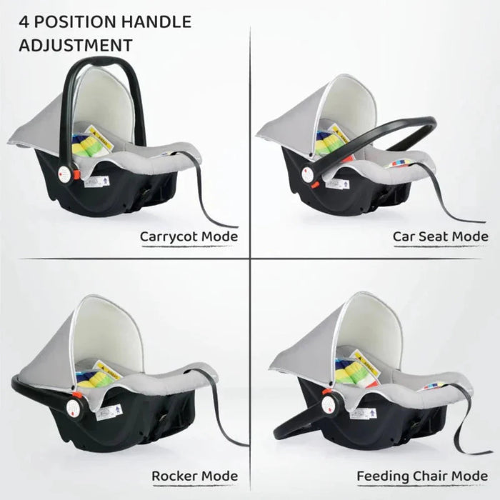 R for Rabbit Picaboo 4 In 1 Multipurpose Baby Carry Cot Cum Car Seat