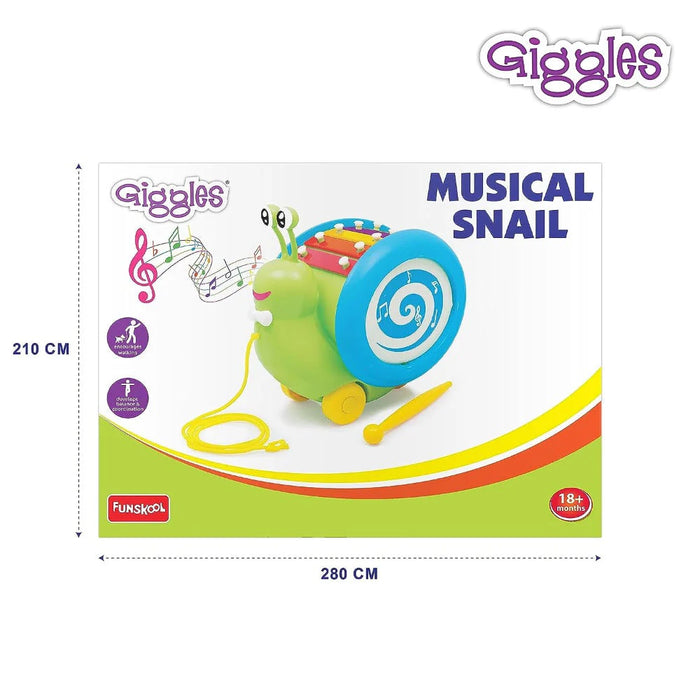 Giggles 3 In 1 Pull Along Musical Snail