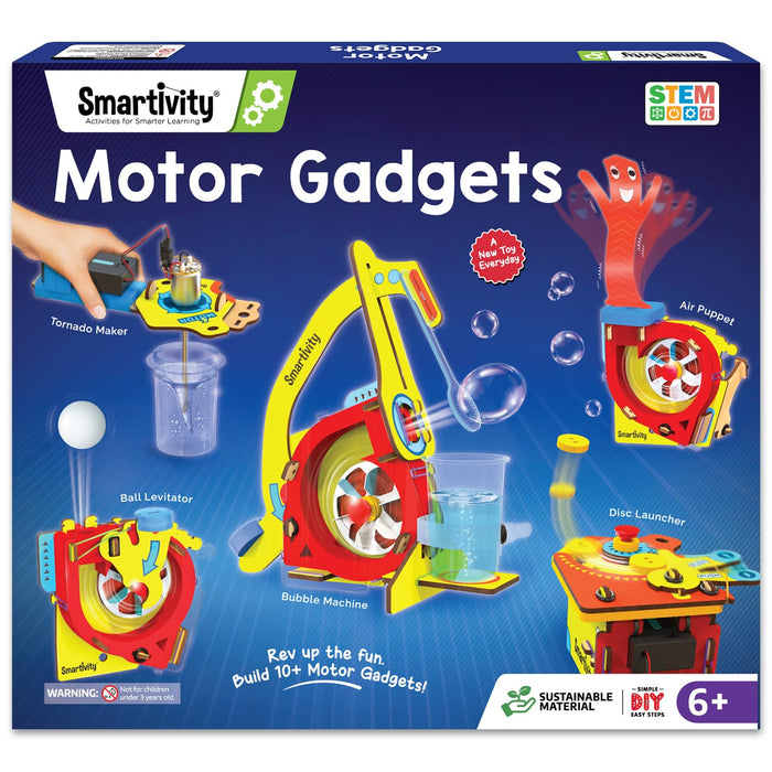 Smartivity Motor-Powered Gadgets Kit for Kids| Build 10+ Electronic Projects | Christmas, Birthday Gifts for Boys & Girls | DIY Science Toy for Kids 6-12