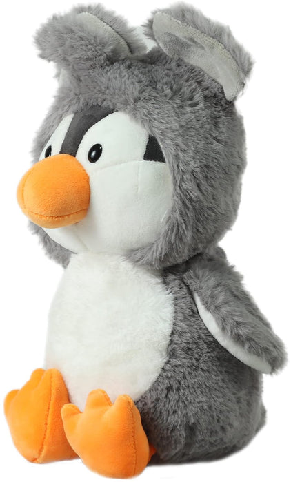 Mirada Cute Grey Penguin Soft Toy for Girls/Kids | Huggable Hoodie Penguin Soft Toy