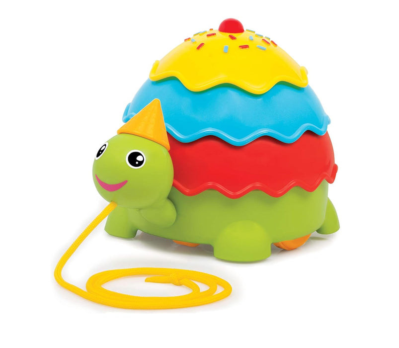 Funskool Giggles - Icecream Turtle, Pull string toy, turtle toy, toys for kids, Multicolour, Infants and Pre-school, Pull along toy for toddlers, 18 months and above