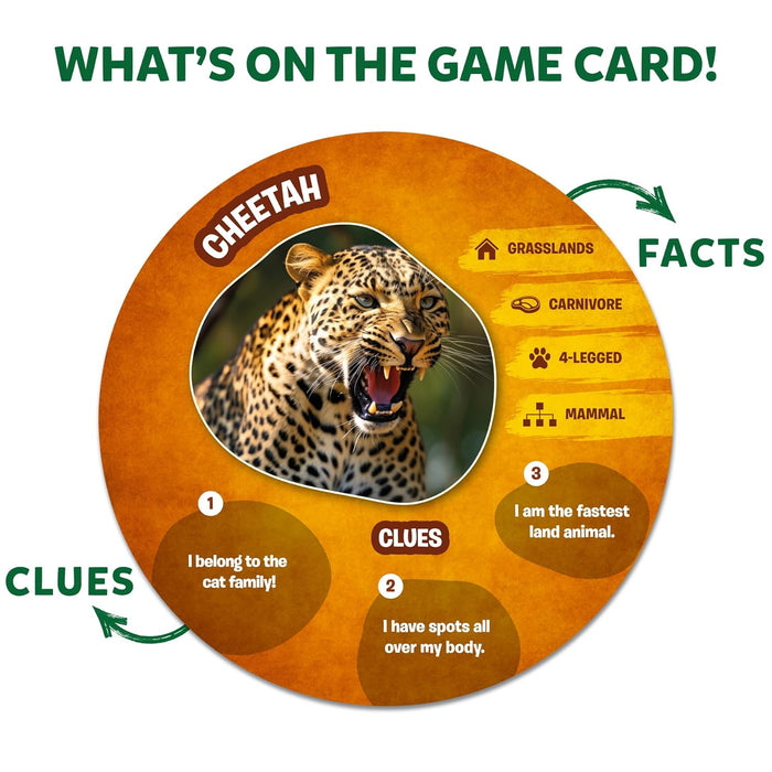 Skillmatics Card Game - Guess in 10 Picture Clues Animal Planet, Perfect for Boys, Girls, Kids, and Families Who Love, Educational Games, Board Games, Gifts for Ages 6, 7, 8, 9 and Up