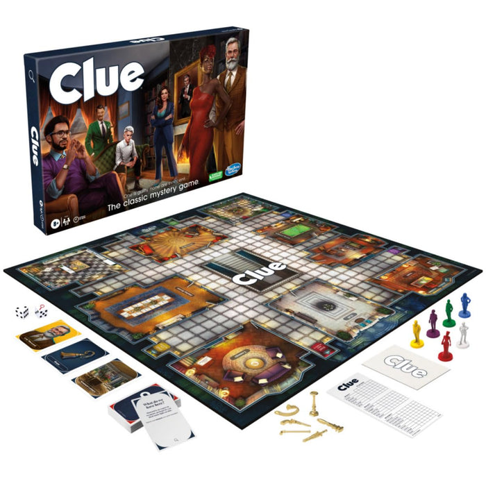 Hasbro Gaming Clue Board Game, Reimagined Clue Game for 2-6 Players, Mystery Games, Detective Games, Family Games for Kids and Adults