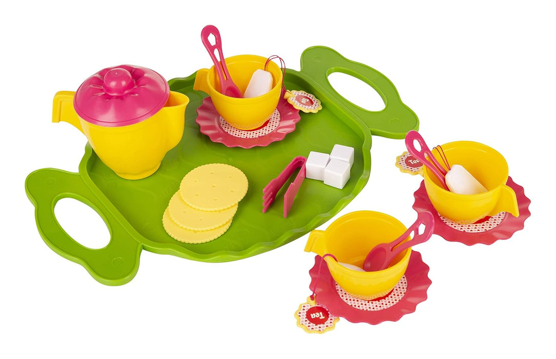 Giggles Funskool - Tea Party Set, 22 Piece Colourful Pretend and Play Tea Set, Language and Social Skills,Role Play, Preschool Toys, 3 Years & Above