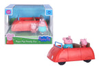 PEPPA PIG Peppa's Family Red Car with Sound Effects, Includes 2 Figures, Peppa's Preschool Toy 3 Years and Up,