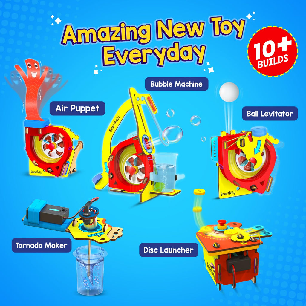 Smartivity Motor-Powered Gadgets Kit for Kids| Build 10+ Electronic Projects | Christmas, Birthday Gifts for Boys & Girls | DIY Science Toy for Kids 6-12