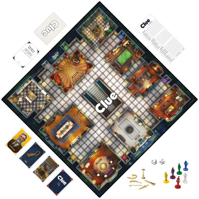 Hasbro Gaming Clue Board Game, Reimagined Clue Game for 2-6 Players, Mystery Games, Detective Games, Family Games for Kids and Adults