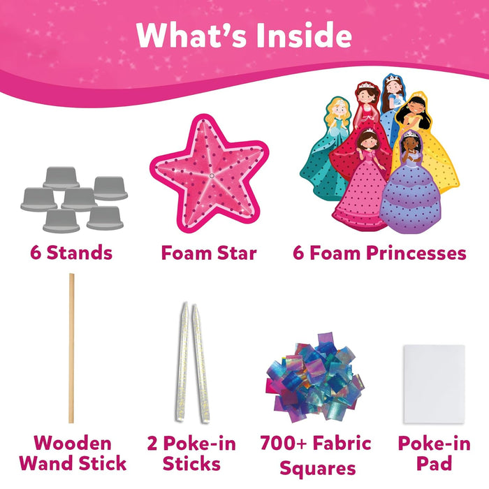 Skillmatics Art & Craft Activity - Poke-in Art Magical Princesses, Mess-Free Art for Kids, DIY Craft Kits, Creative Activity, Fine Motor Skills, Gifts for Girls