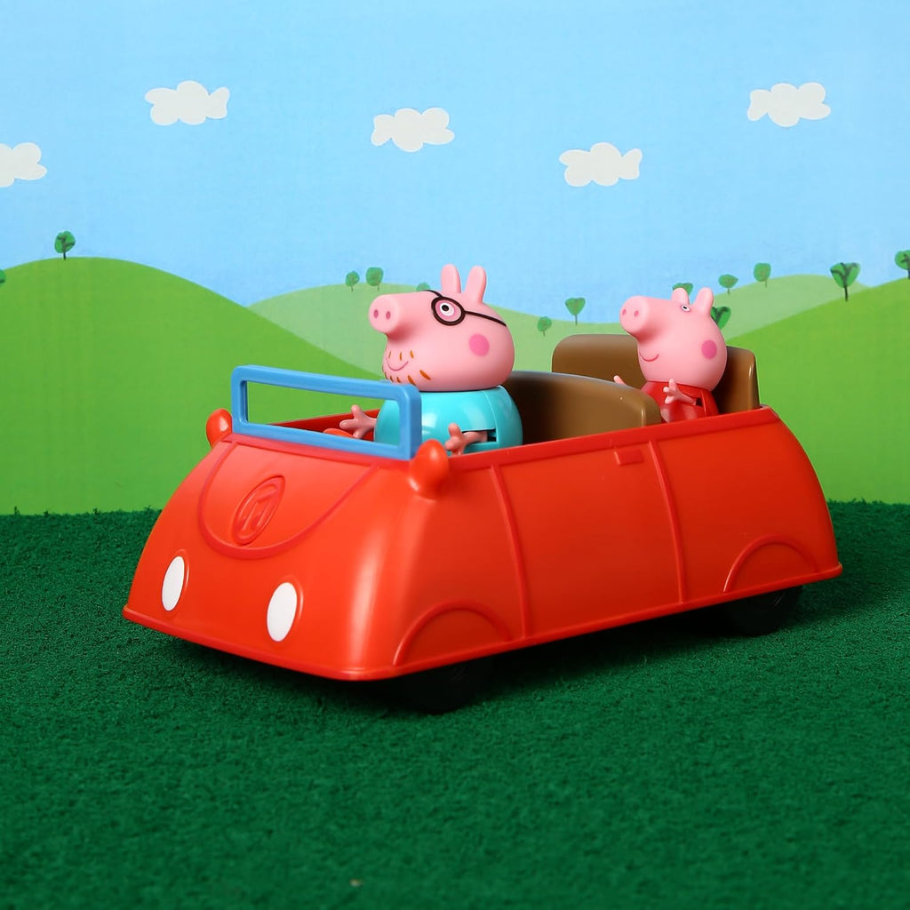 PEPPA PIG Peppa's Family Red Car with Sound Effects, Includes 2 Figures, Peppa's Preschool Toy 3 Years and Up,