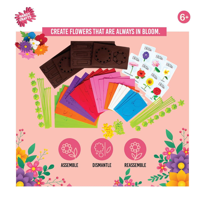 Handycrafts Funskool Little Florist, The Flower Expert, DIY Kit, Art and Craft Set for Kids, Learning, Fun & Engaging Activity for Childrens, Multicolour, Gift Set for Kids, Age 6+ Years