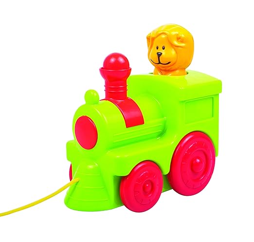 Giggles Kid Funskool - 2 In 1 Colourful Animal Pull Along Toy Train, Walking, Shape Sorting, Pretend Play Preschool Toys, Multicolour, 12 Months & Above
