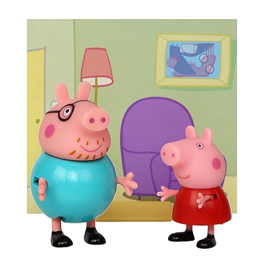 PEPPA PIG Peppa's Family Red Car with Sound Effects, Includes 2 Figures, Peppa's Preschool Toy 3 Years and Up,