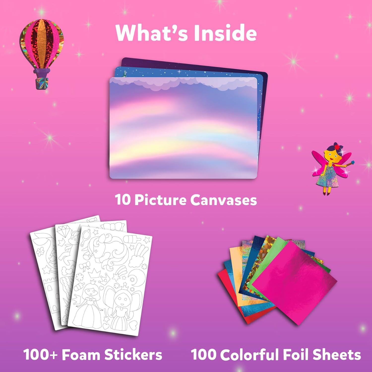 Skillmatics Art & Craft Activity - Foil Fun Unicorns & Princesses, No Mess Art for Kids, Craft Kits & Supplies, DIY Creative Activity, Gifts for Girls Travel Toys