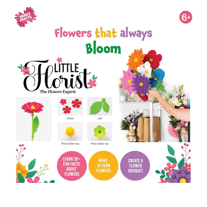 Handycrafts Funskool Little Florist, The Flower Expert, DIY Kit, Art and Craft Set for Kids, Learning, Fun & Engaging Activity for Childrens, Multicolour, Gift Set for Kids, Age 6+ Years