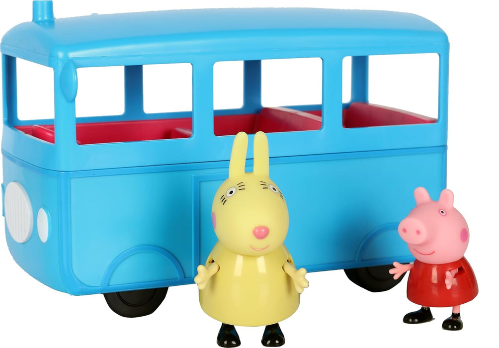 PEPPA PIG Peppa's School Bus Playset with Sound Effects, Includes 2 Figures, Preschool Toy for Girls and Boys 3 Years and Up, Birthday Gift Toys for Kids