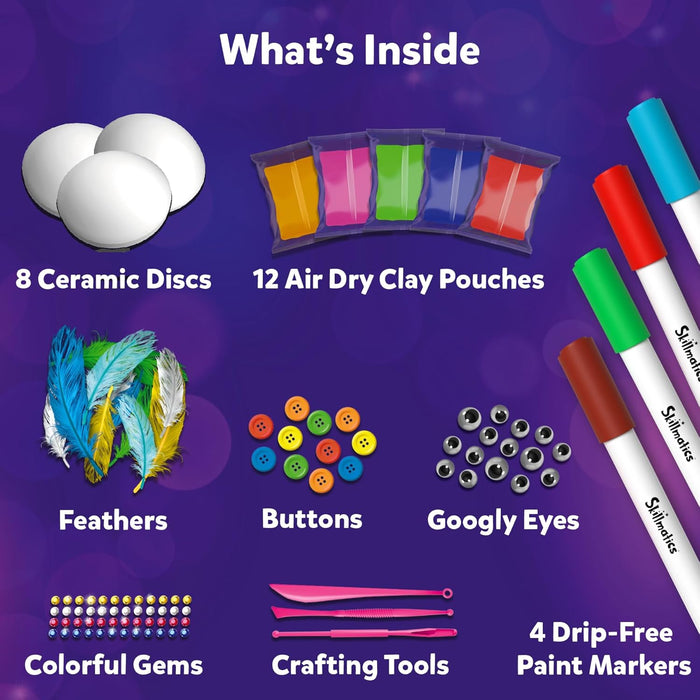 Skillmatics Art & Craft Activity - Disc-o Art, Mess-Free Art & Craft Activity for Girls & Boys, Craft Kits & Supplies, DIY Creative Activity