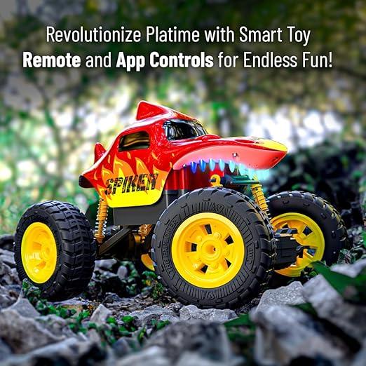 Mirana C-Type USB Rechargeable Spiker RC Car | Spiker with Remote and App Control Car with Nitro Boost, Spring Suspensions | 2WD Spiker Car | Fun RC Toy and Gift for Kids and Boys (Red)