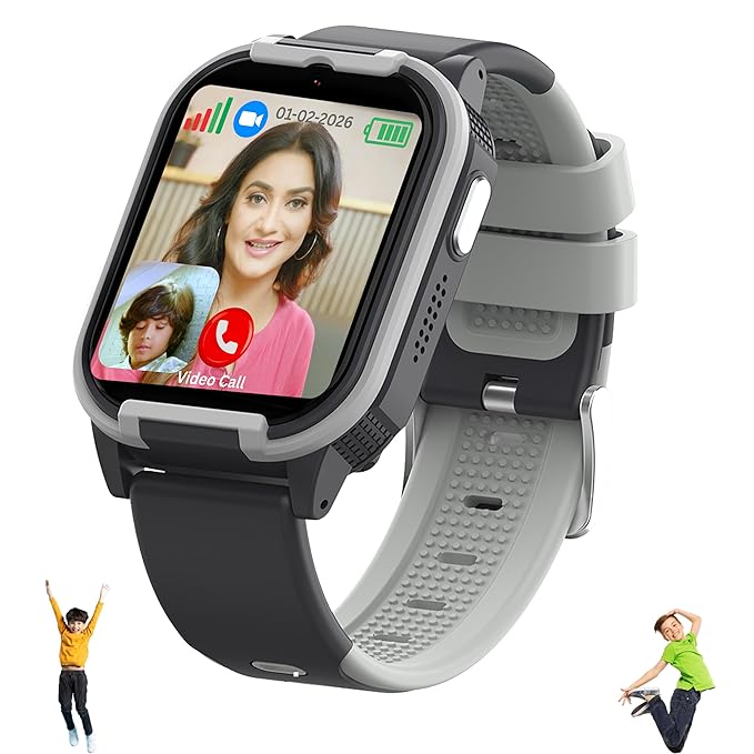 SPIKY Gnome Kids Smartwatch | with HD 4G Video & Voice Calling | IP67 Waterproof, GPS - LBS Tracking - WiFi, Geo Fencing, SOS Button | Best Smartwatch for Kids Boys & Girls