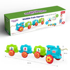 Giggles Funskool Wobble Train Express, Fun & Development Toy for Babies, Encourage Walking, Improve Balance & Coordination, Stimulate Senses, Multicolor, Gift Set for Kids, Age 18+ Months