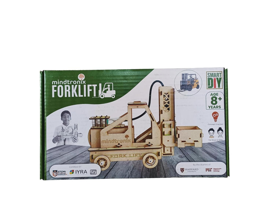 Mindtronix - DIY Forklift- STEM Educational Construction Activity Kit for Kids, Building Game, Learning Science Toy, Engineering Experiment Kit