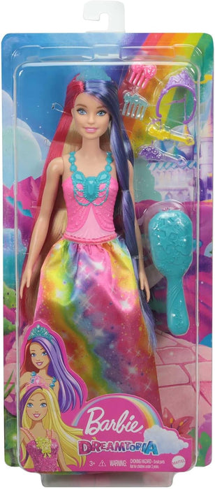 Barbie Dreamtopia Royal Doll with Extra-Long Two-Tone Fantasy Hair, Hairbrush, Headband & Styling Accessories, GTF38