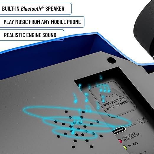 Mirana F1 Super Car | USB Rechargable Type-C | in-Built Bluetooth Speaker | 1:12 Size High-Speed Dual Motor Formula 1 RC Car | Long Range Remote & App Controlled Toy for Kids 4+ 5+ 6+ Years (Blue)