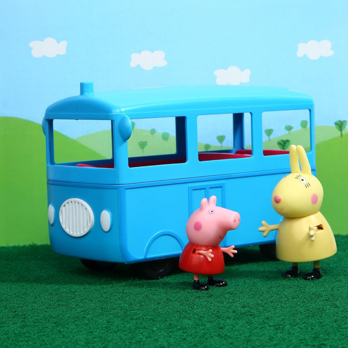 PEPPA PIG Peppa's School Bus Playset with Sound Effects, Includes 2 Figures, Preschool Toy for Girls and Boys 3 Years and Up, Birthday Gift Toys for Kids